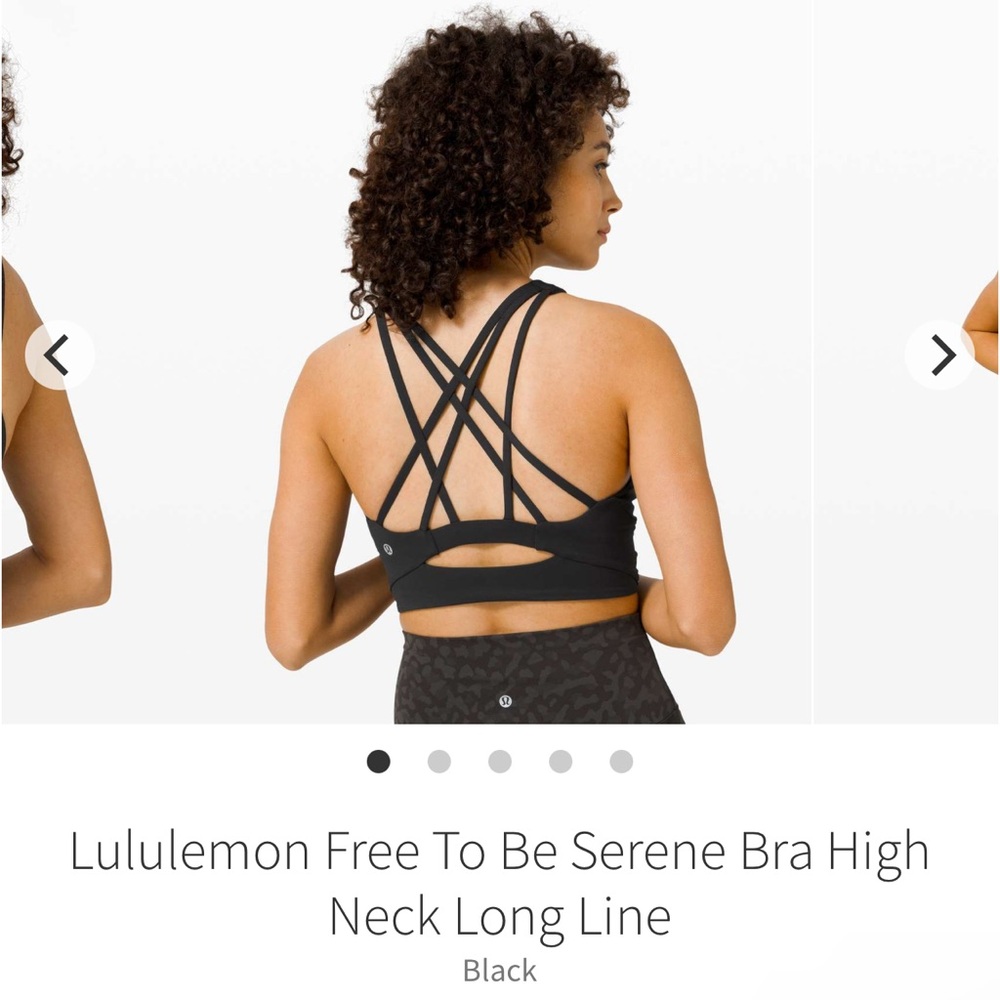 lululemon // Free To Be Serene Bra High Neck Long Line *SE - Black